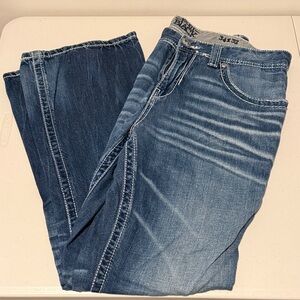 Buckle Men's Straight Jeans in Classic Blue